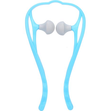 Rouleau massage cervical manuel bleu outil auto-massage point trigger cou épaules, appareil pétrissage musculaire sans fil, accessoire détente thérapie, lot unique (1/5)