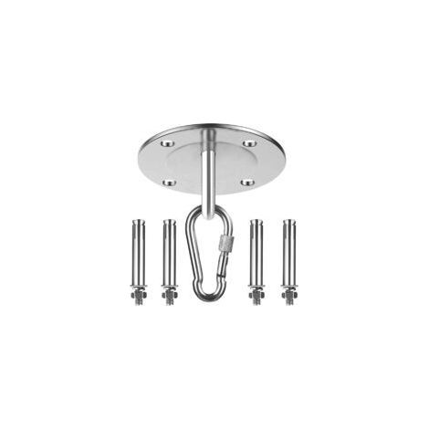 Deckenhaken aus Edelstahl, Tragfähigkeit bis zu 400 kg, ideal für die Deckenmontage.