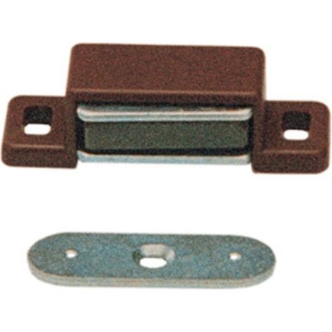 CHIUSURA MAGNETICA RETTANG 46X15 MM MARRONE Q.TA 24