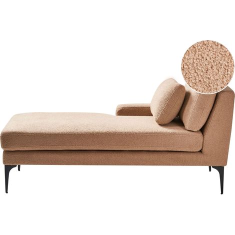 Right-Hand Chaise Lounge EWRON Boucle Sand Beige