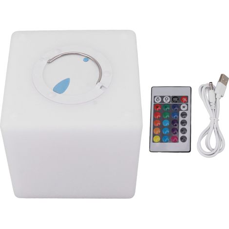 cube LED sans fil rechargeable par USB 16 couleurs réglables