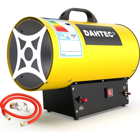 Riscaldatore Mobile a Gas 15 kW - Cannone Termico - Termoventilatore a Gas - Riscaldamento Radiante - Accensione Piezoelettrica - per Cantieri, Officina, Serra [Classe di efficienza energetica A] (1/5)