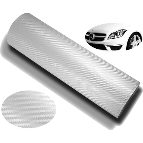 Pellicola Wrapping Carbonio 3D bianco opaco Misura - 127cm x 500cm