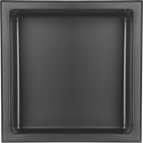 Edelstahl Wandnische 30 x 30 cm (schwarz)