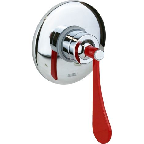 Miscelatore doccia incasso ad 1 uscita con maniglia rossa Mamoli Paola&TheBathroom 394600000C21 Rossa (1/4)
