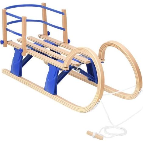 Luge pliante avec dossier, 110 cm, contreplaqué (1/5)