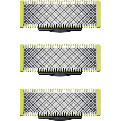 Fit für Philips OneBlade – Ersatzklingen, für OneBlade Elektrorasierer/Trimmer, robuster Edelstahl, Trimmen, Stylen & Rasieren, 3er-Pack