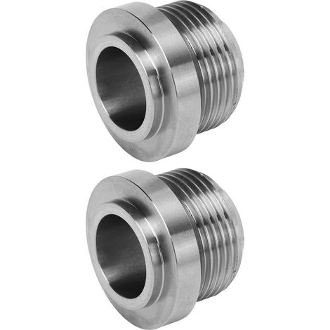 Lot de 2 raccords mâles à souder AN16 en acier inoxydable pour bidon de récupération d'huile, de carburant, de liquide de refroidissement et de turbo. (1/5)