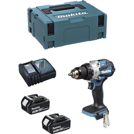 Taladro atornillador a batería Makita DDF 489 RFJ 18 V 73 Nm sin escobillas + 2x batería recargable 3,0 Ah + cargador + Makpac