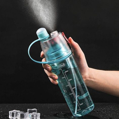 Tragbare 400/600-ml-Sprühflasche mit professionellem Vernebler für Sport – 600 ml – Blau (1/5)