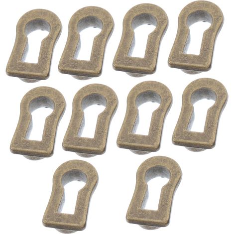 Lot de 10 cache-serrures décoratifs en alliage zinc pour bureaux (1/5)