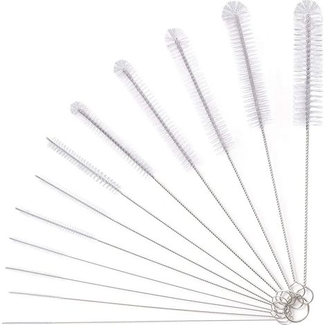 Brosses de nettoyage en nylon brosses de nettoyage de bouteilles brosse de tube de lait ensemble de brosses pour tubes à essai buse de nettoyage machine à expresso (1/5)