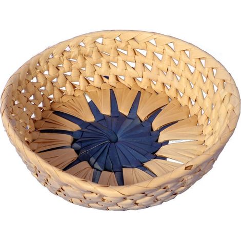 Runder Brotkorb 20 cm blau (1/2)
