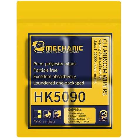 Salviettine antistatiche senza polvere per meccanici HK5090 10x10 400 pezzi (1/2)