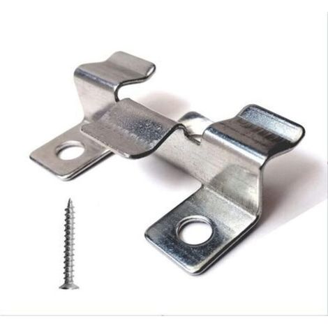 Lot de 100 clips de fixation pour terrasse en composite avec vis en acier inoxydable(hauteur 1 cm) (1/5)
