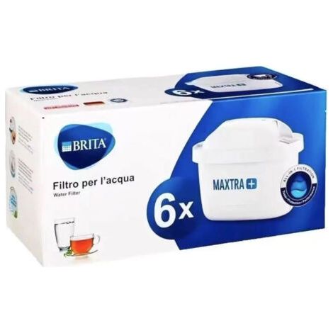 Cartouches filtrantes universelles BRITA MAXTRA+ – Lot de 6, technologie MicroFlow, réduction du calcaire et du chlore