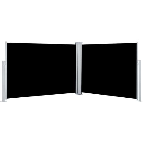 Toldo lateral retráctil negro 120x1000 cm vidaXL