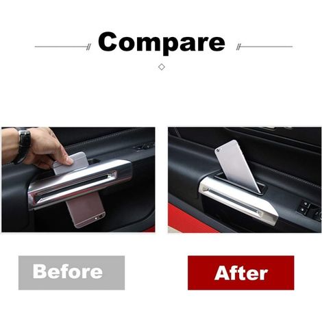 Interior modification parts suitable for Mustang 15-18 door storage boxes, storage compartments, and car storage boxes. (1/4)