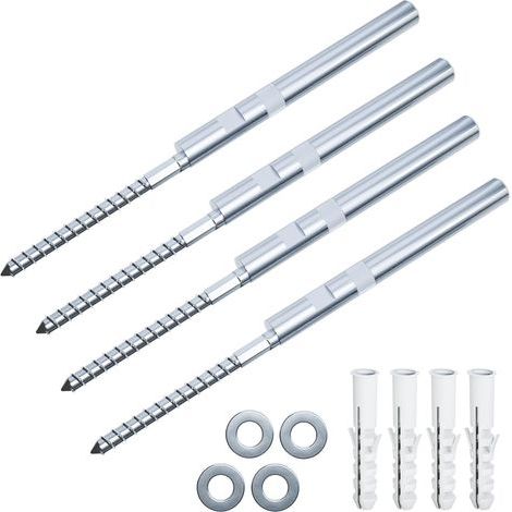 Soportes para estantes flotantes (4 piezas) – Soportes ocultos de madera plateada para estantes flotantes – Proporcionan un soporte robusto e invisible para estantes delgados – Estante de pared. (1/5)
