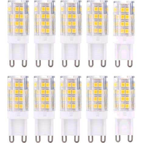 G9 LED Lampe Ampoules, Blanc Chaud 3000K 5W G9 LED Ampoule Lumiere équivalent aux ampoules halogènes de 40 W 420 lumens not dimmable, lot de 10