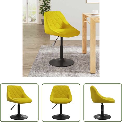Tabouret de bar - Tabouret de bar Jaune moutarde Velours (1/5)