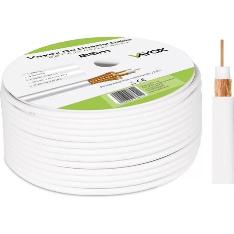 Vayox CC1-25 Koaxialkabel 1,02 Cu + 32x0,12 mm Cu 25 m (1/5)