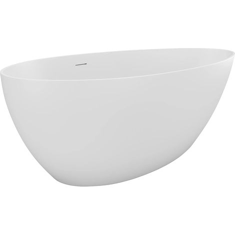 Vasca da bagno freestanding asimmetrica 245 litri 160 x 82 x 58 cm Bianco opaco Acrilico - APULIA