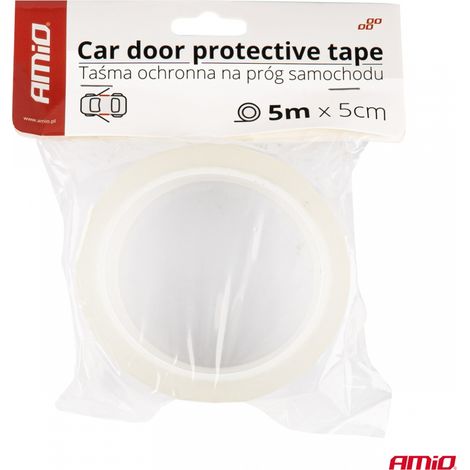Ruban adhésif de protection pour seuil de portière de voiture, transparent, 5 m x 5 cm AMIO-03105