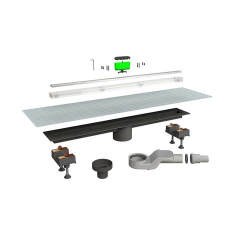 CANALETTA DOCCIA CANALISSIMA KIT MIXAGE- Scarico centrale L. 90 cm- BONOM- pezzi 1