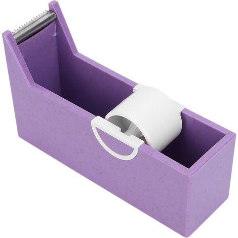 Distributeur de ruban adhésif portable pour extensions de cils, coupe-ruban de bureau violet, support de salon à domicile, outil de découpe compact. (1/5)
