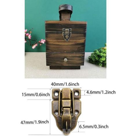 Serrure Vintage - Fer Antirouille - Pour Boîtes Et Valises - Style Rétro - 12 Pièces (1/5)