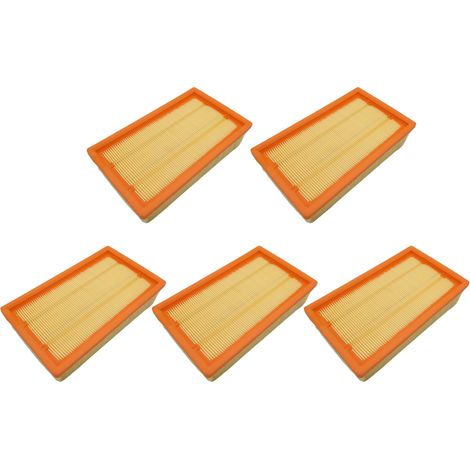 5x Trade-Shop Flachfalten-Filter Lamellenfilter für Bosch GAS 35 L AFC GAS 35 L SFC+ GAS 35 M AFC GAS 55 M AFC Professional Dewalt D27091 D27900 (1/3)