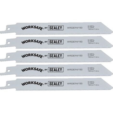 Reciprocating Saw Blade Metal 150mm Length 18tpi Bi Metal Pack of 5 (1/5)