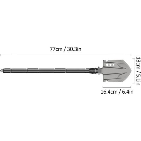 Pelle pliante d'extérieur, outil multi-outils de Camping, outil d'enracinement pour voiture, survie d'urgence, randonnée, sac à dos (1/5)