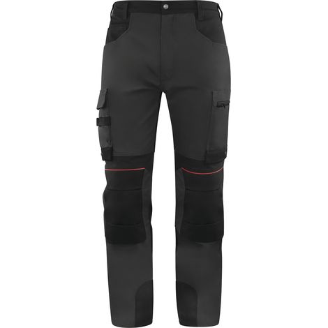 PANTALON DE TRAVAIL MACH 5 COTON / POLYESTER GRIS/NOIR DELTA PLUS - M5PA3STRGN M