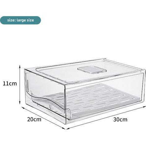Kühlschrank-Aufbewahrungsbox, Schubladentyp, zur Aufbewahrung von Lebensmitteln (große Größe)