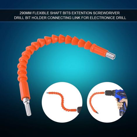 Porte-embout flexible à tige hexagonale 1/4" pour visseuse avec manche orange (1/5)