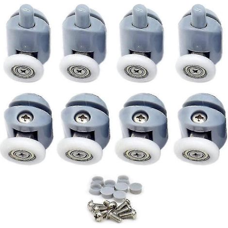 Roulettes Pour Porte De Douche 8 Pices Galets De Porte De Douche Roulette Porte Coulissante Douche Roulettes Cabine De D (1/4)