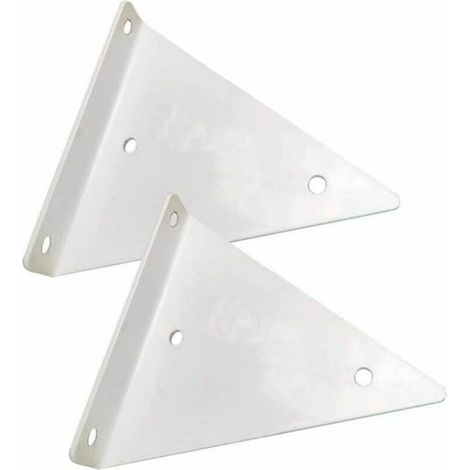 Support D Etagere - Triangle - Metal - 17x13 Cm - Charge 40 Kg - 2 Pieces (1/4)