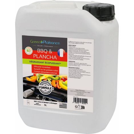 RECHARGE 5L DÉGRAISSANT ÉCROUISSANT POUR BBQ ET PLANCHA -nouvelle formule diluée - GREEN PLAISANCE - 60155