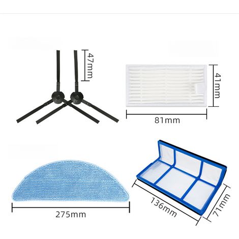 Suitable for iLife robot vacuum cleaner accessories, including main brush/filter/mop/HEPA filter for V5s/V3/V5/V3s. (1/5)