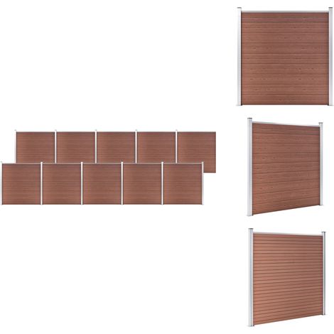 Zaunfelder - Living Gartenzaun WPC 1737x186 cm Braun (1/5)