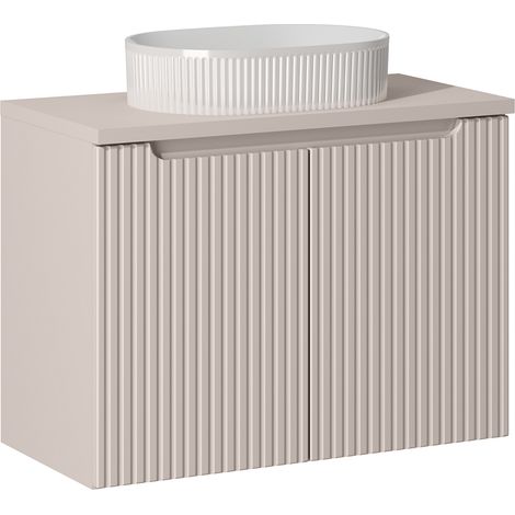 Waschtisch 80cm mit Keramikwaschbecken, Beige, NEWPORT-56-CASHMERE (1/5)