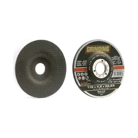 DISCO ABRASIVO SBAVO FERRO DEPRESSO GRINDING - MM 115X22,2 H.MM 4,8- 25 pezzi