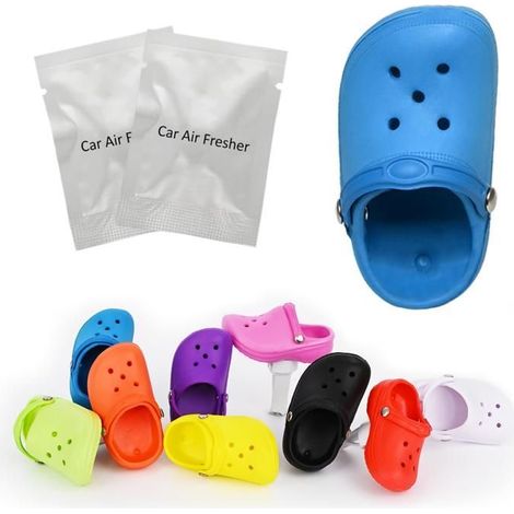 1 lot de désodorisants pour voiture en forme de chaussure avec clip pour grille d'aération et 2 recharges de tampons parfumés soli,i