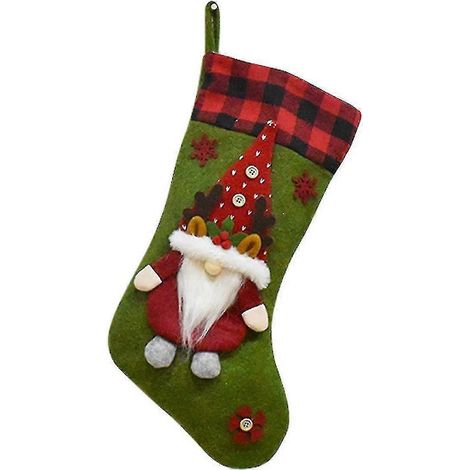 Weihnachtsgeschenkpuppe, Kinderweihnachtsstrumpf, rote Weihnachtsgeschenktüte (1/5)
