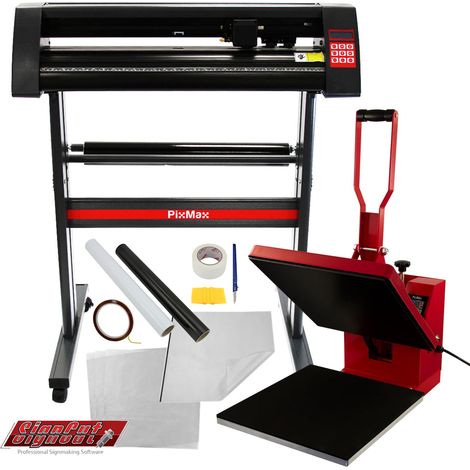 Transferpresse 38cm Hitzepresse Sublimation Vinyl Schneideplotter 720mm im Set