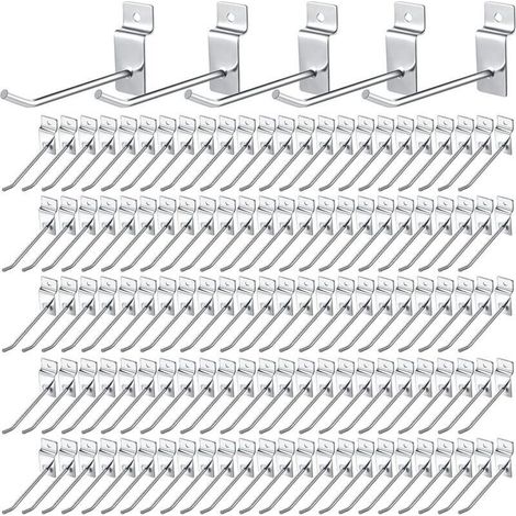 Set of 50 25cm Metal and Chrome Wall Hooks (1/5)