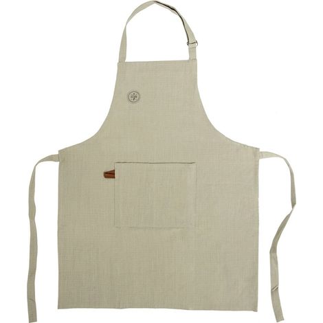 Cotton Kitchen Apron with Pocket, Adjustable, Olive Green (1/5)