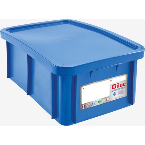 Bac 35 L Gilactiv® + couvercle - bleu - Gilac (1/2)